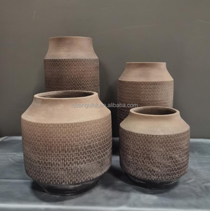 Traditional Type Fiber Cement Flower Pots with Drainage Hole For Garden Outdoor/Indoor Use Home Shopping Mall - Product Image 5