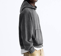 Sweat à capuche surdimensionné personnalisé pour homme, en molleton 100 % coton, de haute qualité, épais, effet vintage, pour l'automne, style streetwear