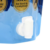 Bolsa de embalaje de cubitos de hielo portátil sin BPA con impresión personalizada, bolsa de agua de plástico con clip de sellado y grifo
