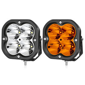 Barra <span class=keywords><strong>de</strong></span> toro Flexible <span class=keywords><strong>de</strong></span> Color blanco ámbar cuadrado <span class=keywords><strong>de</strong></span> 5 pulgadas, montaje en parrilla, zanja, Super Spot, luz Led <span class=keywords><strong>de</strong></span> trabajo <span class=keywords><strong>de</strong></span> conducción para automóviles - Product Image 1