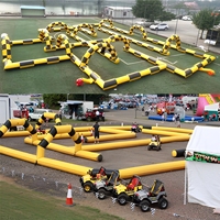 Parcours d'obstacles gonflable géant GMY pour voitures de course, piste de karting avec souffleur, écologique, pour 2 à 4 enfants, taille personnalisable
