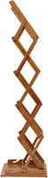 Espositore Pieghevole in Legno, Stand Espositivo Portatile Pop-up, Portariviste Premium in Bambù per Fiere