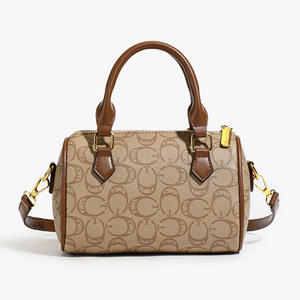 Sac bandoulière décontracté pour femme, style occidental, avec fermeture éclair, portable, texture raffinée, design géométrique, classique et tendance, au design simple et unique - Product Image 2