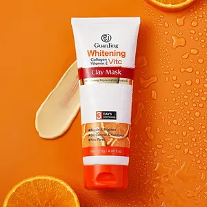 Private Label Biologische Klei Maskeren Vitamine C Whitening Hydraterende Olie Controle Huidverzorging Gezicht & Lichaamsmasker