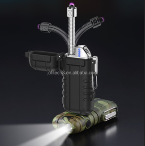 Encendedor de Cigarrillos Recargable por USB, Diseño Clásico Flexible de 360°, Resistente al Agua, de Metal/ABS, para Acampar al Aire Libre, Viajar y Encender Velas - Product Image 1