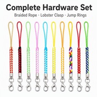 En gros, accessoires de quincaillerie pour téléphone portable en rayonne : cordon tressé, breloque de Noël animal plaquée, pendentif DIY