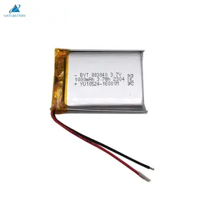 UL KC 리튬 폴리머 배터리 803040 3.7v 리튬 폴리머 배터리 1000mAh CE ROHS MSDS