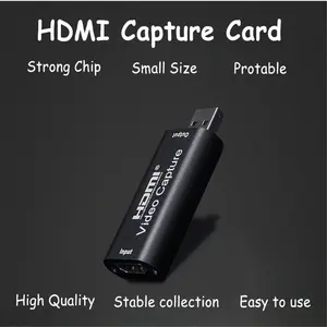 USB2.0 para HDMI placa de Captura de Vídeo 1080P 4K 60Hz Mini Caixa de Gravação Ao Vivo de Áudio & Vídeo Chapture suporte de entrada 4k para o jogo