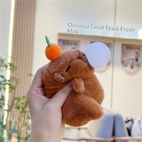Porte-clés en peluche Capybara souffleur de bulles avec son, décoration de voiture, pendentif mignon unisexe, rembourrage en coton PP, à partir de 14 ans