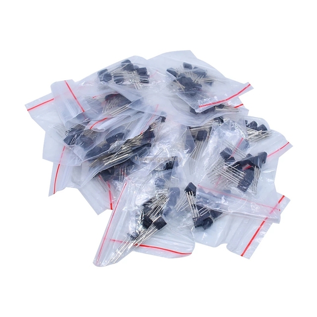Transistor Assorted Kit (TO-92) 18kinds*10pcs=180pcs 2N2222 S9013 S9014 S9015 S9018 S8050 S8550 5551 5401 2N3904 2N3906 C1815