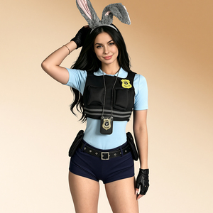 Sexy <strong>Bunny</strong> Cosplay <strong>Costume</strong> <strong>Women's</strong> Intimates Lingerie Bodysuits Half Slips Light Rivet OEM ODM Wholesale Shorts Halloween Party - Product Image 3