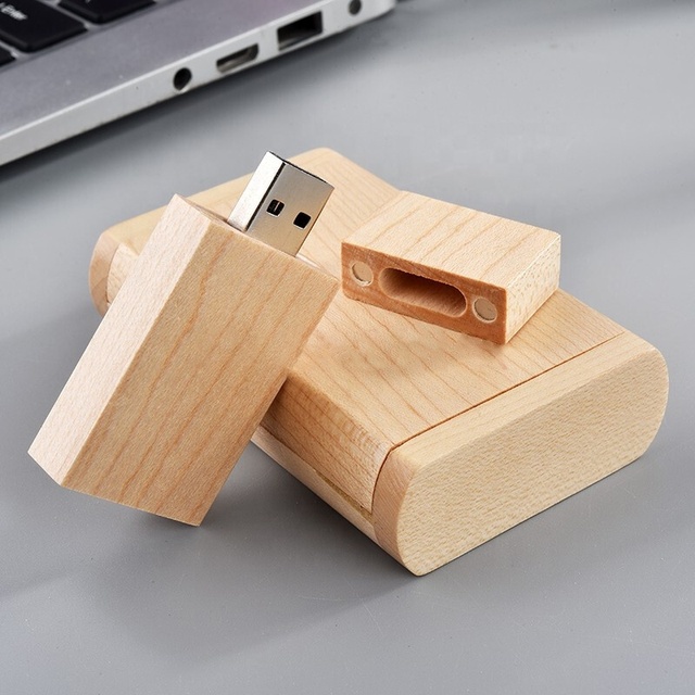 Eco-friendly Natural Maple Wooden Pendrive Cle 2.0 3.0 Usb Flash Drive 1 2 4 8 16 32 64 128 256 Gb Pen Drive with Box