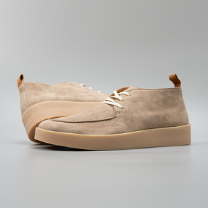 Desert Plum Men's Mid-Height Fashion Casual Stylishly Versatile Retro British Trendy <b>Sneakers</b> <b>Leather</b> Ankle Boots Shoes - Product Image 4
