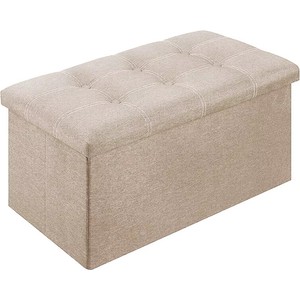 Meilleure Vente : <span class=keywords><strong>Pouf</strong></span> de Rangement Pliant 76 CM (30 Pouces), Siège Rembourré, Coffre de Rangement, Repose-Pieds pour Salon - Product Image 6