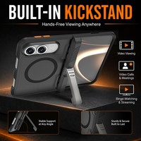 Coque de téléphone magnétique mate intégrée avec film protecteur antichoc et béquille intégrée pour iPhone Duo – Vente en gros