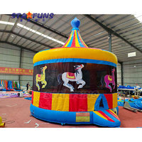Carrousel gonflable Bounce House Commercial Gonflable Bouncer Outdoor Fun Jumping Bouncy Castle pour la location de matériel de fête