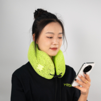 Coussin de nuque en forme de U alvéolé, imprimé en 3D, résistant à la chaleur (80°C), idéal pour la sieste au bureau, les longs trajets en voiture, la maison et l'extérieur