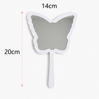 Nouveau miroir de maquillage portable en forme de papillon, miroir à cils arc-en-ciel, miroir portable pour filles