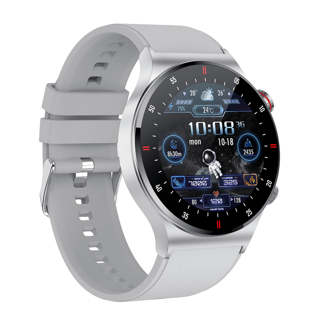 DF QW33 1.28 Inch IPS Screen Magnetic Charging Smart Watch Sleep Tracker Health Monitoring BT Calling Steel Case IP68 Waterproof