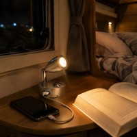 Lampe de lecture LED marine DAMAVO 12V-24V DC, commande tactile, port USB 5V 2A, température de couleur 3000/4000/6000K, garantie 1 an, intérieur
