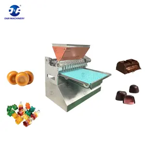 Mesin penyimpanan atas meja 10 lubang coklat komersial multifungsi untuk permen keras dan permen jeli permen