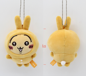 Llavero Colgante de Peluche con Forma de Bola de Personaje de Dibujos Animados Japonés Chiikawa Usagi, Muñeco de Peluche Corto Súper Suave y Creativo, Lindo y Unisex - Product Image 3