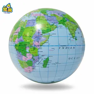 Cash commodity hot sale eco-friendly pvc inflatable globe ball for promotion