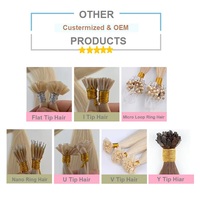 Extensions de cheveux en kératine pré-collées, pointes plates, 100% cuticules Remy, super double trame, vente en gros
