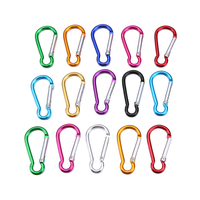 Mousqueton en alliage d'aluminium avec verrouillage à vis, anneau en D anodisé, crochet extérieur pour sac à dos, porte-clés, bouteille d'eau, 10 couleurs, personnalisable OEM