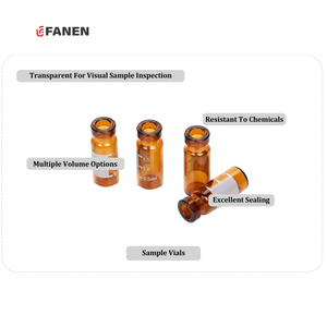 Fanen 2ml 11MM Transparência Tongs Boca com Escrita Espaço Amostra Garrafa Vazio <span class=keywords><strong>Autosampler</strong></span> Cromatografia Vial - Product Image 3