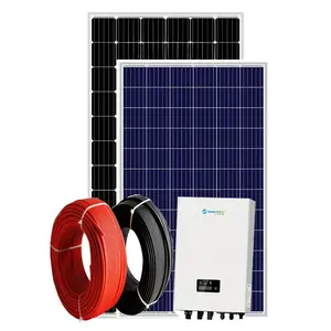 Three Phase Grid Tie Solar Panel System For Home 5kw 10kw Solar Panels On Grid Energy System Solar Power Kit Price