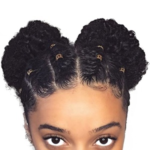 Tóc Remy Brazil 4B 4C Afro Xoăn Người Tóc <span class=keywords><strong>Weave</strong></span> 360 Ren Phía Trước Đóng Cửa - Product Image 4