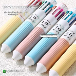 Stylo bille rétractable 0,8 mm, stylo bille multicolore 10 en 1, cadeau pour la Journée des enseignants, en vrac - Product Image 5