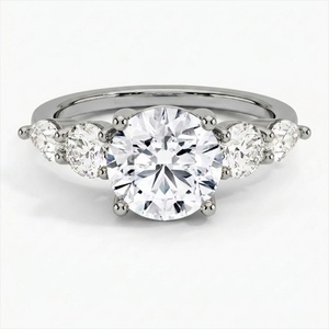 Anillo de Compromiso con Diamante Cultivado en Laboratorio DEF VVS, Corte Brillante, Oro Sólido de 18k, Chapado en Platino, Engaste de 4 Puntas, Certificado IGI, Unisex - Product Image 4