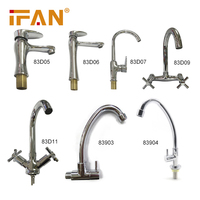 Robinet en laiton de marque Ifan, couleur chrome, robinets de cuisine, robinets de lavabo de salle de bain, robinet en laiton, robinet mélangeur de bain