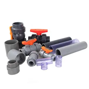 Conectores de tubo de fontanería para piscina profesional de fábrica, unión en T de válvula, accesorio de tubería de PVC de tamaño completo