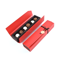 Boîte d'emballage pliable personnalisée pour chocolat, vide, avec séparateurs, finition mate, pour aliments, en papier couché