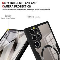 Étui de téléphone magnétique intégral 360° transparent antichoc avec protection complète pour Samsung Galaxy S26 S25 S24 Ultra S23 Plus