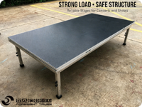 Plateforme de scène antidérapante et résistante à l'usure, bord chanfreiné, compatible avec la plateforme Layher, anti-corrosion, pour location à haute fréquence
