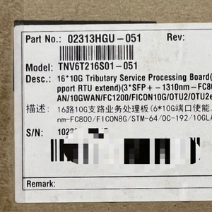 HW-Placa de procesamiento de servicio tributario, equipo de fibra óptica, modelo 02313HGU-051 TNV6T216, T216, 16x10G, WDM - Product Image 2