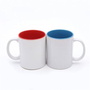 11Oz Porcelain Modern Double Color Sublimated Custom Pattern Mug Set Strap Handle Dishwasher <b>Microwave</b> Safe - Product Image 2