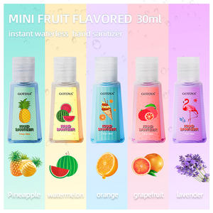 <span class=keywords><strong>Mini</strong></span> Gels Hydroalcooliques Personnalisés 30ml de Poche Parfums Fruités Assortis Format Voyage <span class=keywords><strong>Antibactérien</strong></span> Hydratant - Product Image 4