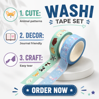 Usine personnalisée populaire Scrapbooking rétro vieux rêve motif imprimé papier Washi ruban ensembles pour Journal Scrapbook