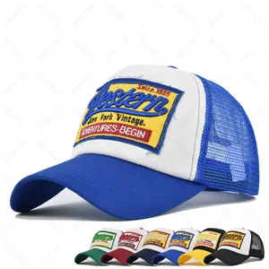 Chapeau de camionneur en coton avec Logo personnalisé, 6 panneaux, broderie 3D, casquette de Baseball pour l'extérieur, vente en gros