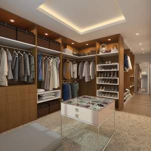 Lemari Rias Kaca Logam Mewah Lemari Lemari Pakaian untuk Aksesori Lemari Pakaian Kamar Tidur - Product Image 2