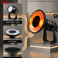 Projecteur LED multifonctionnel IP65 étanche RGBALC 6-en-1 mini 300W avec grille nid d'abeille réflectrice pour discothèque et bar