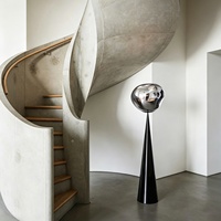 Lampe sur pied LED postmoderne TomDixon pour Lava - Abat-jour conique, design créatif haut de gamme, sans lumière principale, lampe d'ambiance pour salon