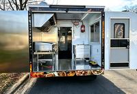 Remorque à tacos personnalisée en fibre de verre avec grill en pierre de lave et station de cuisson de viande fumée pour la restauration de nourriture de rue mexicaine authentique et les confiseries