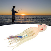 Leurre de pêche artificiel en forme de pieuvre, encre fluorescente 180g, pour la pêche en mer