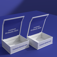 Boîte en carton rigide magnétique personnalisée pour aligneurs dentaires transparents, étui pour aligneurs dentaires, boîtes d'emballage pour aligneurs dentaires